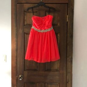 Coral short homecoming / prom dress